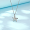 Non-Tarnish Stainless Steel Pendant Necklaces, Starfish, Stainless Steel Color, 17.72 inch(45cm)