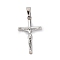 304 Stainless Steel Pendants, Cross, Stainless Steel Color, 34.5x20.5x5.5mm, Hole: 4x7.5mm