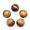 Natural Tiger Eye Cabochons, Half Round, 12x5~6mm