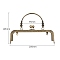 Alloy Kiss Lock Purse Frame Handle, for Coin Purse Making, Antique Bronze, 205x145mm