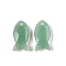 Natural Green Aventurine Pendants, Fish Charms, 23.5~24.5x12x5~6mm, Hole: 2mm