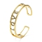 Word LOVE Hollow Carved Cubic Zirconia Cuff Bangle, Real 18K Gold Plated Brass Wire Wrap Open Bangle, Brass Jewelry for Women, Cadmium Free & Lead Free, Clear, Inner Diameter: 2-1/8 inch(5.3cm)