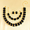 Alloy & Glass Rectangle Link Chain Necklaces & Bracelet & Dangle Earrings Sets, Golden, Black, 475mm