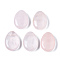 Natural Rose Quartz Pendants, Teardrop, 25x18x8~9mm, Hole: 1.6mm