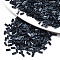 2-Hole Glass Seed Beads, Opaque Frosted Colours, Rectangle, Prussian Blue, 4.5~5x2x1~1.5mm, Hole: 0.5~0.8mm, about 4000pcs/bag