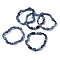 Dyed & Heated Natural Blue Aventurine Stretch Beaded Bracelets, Tumbled Stone, Nuggets, 1-7/8 inch~2-1/8 inch(4.8~5.5cm), Beads: 6~15x6~11x3~11mm