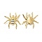Halloween Rack Plating Alloy Enamel Pandants, Spider Charm, Light Gold, 36.5x35.5x4.5mm, Hole: 1.7mm