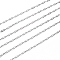 Brass Paperclip Chains, Drawn Elongated Cable Chains, Soldered, Cadmium Free & Nickel Free & Lead Free, with Spool, Long-Lasting Plated, Platinum, 7.5x3x0.5mm, about 32.81 Feet(10m)/roll