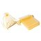100Pcs Rectangle Organza DIY Craft Drawstring Bags, for Valentine Birthday Wedding Party Candy Wrapping, Gold, 9x7cm