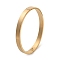 Ion Plating(IP) 304 Stainless Steel Bangles, Matte , Golden, 51x57mm