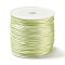 Nylon Rattail Satin Cord, Beading String, for Chinese Knotting, Jewelry Making, Yellow Green, 1mm, about 32.8 yards(30m)/roll