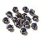 Hand Painted Acrylic with Enamel Beads, Hand Drawn Beads, Marine Blue, 14.5~15.5x16.5~21.5x16~20mm, Hole: 2~2.8mm