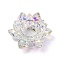 Flower Natural Quartz Crystal Candle Holder Molds, for Home Desktop Decoration, Colorful, 110x55mm, Inner Diameter: 40mm