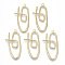 Alloy Pendants, Paperclip Shape, Light Gold, 43.5x21x3mm, Hole: 2mm