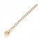 304 Stainless Steel Chain Extender, with Lobster Claw Clasp, Golden, 62mm, Link: 4x2.8x0.5mm, Clasp: 11x7x3.5mm