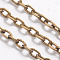 Iron Textured Cable Chains, Unwelded, with Spool, Oval, Antique Bronze Color, 5x3.5x1mm, about 32.8 Feet(10m)/roll