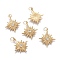 316 Surgical Stainless Steel Pendants, with Jump Rings & Crystal Rhinestone, Star, Golden, 22x18.7x2.5mm, Hole: 4mm