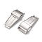 Tarnish Resistant 201 Stainless Steel Watch Band Clasps, Fold Over Clasps, Stainless Steel Color, 38.5x21.5x5mm