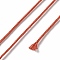 Polyester Twisted Cord, Round, for DIY Jewelry Making, FireBrick, 1.2mm, about 38.28 Yards(35m)/Roll