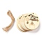DIY Egg Shape Handmade Hollow Out Graffiti Wood, Easter Theme Pendant Decorations, Word, 8x6x0.2cm, Hole: 3.2mm, 10pcs/set