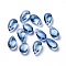 Transparent Glass Charms, Dyed & Heated, Teardrop, Cornflower Blue, 13.5x8x5.5mm, Hole: 1mm