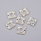 Tibetan Style Alloy Links/Connectors, Lead Free and Cadmium Free, Square, Antique Silver, 18x18x2mm, Hole: 9mm