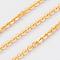 Ion Plating(IP) 304 Stainless Steel Boston Link Chains, Unwelded, with Spool, Golden, 2mm, about 32.8 Feet(10m)/roll