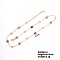 Brass Resin Evil Eye Link Lock Collarbone Necklaces, Golden, Colorful, 15.75 inch(40cm)
