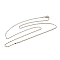1.5mm Rack Plating Brass Oval Link Chain Necklaces for Women Men, Cadmium Free & Lead Free, 901 Stainless Steel Clasp, Long-Lasting Plated, Platinum, 23.62 inch(60cm)