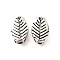 Tibetan Style Alloy Beads, Cadmium Free & Lead Free, Leaf, Antique Silver, 9x6x3mm, Hole: 1.2mm, about 1785pcs/1000g