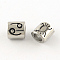Tarnish Resistant Smooth Surface 304 Stainless Steel European Bead, Large Hole Beads, Oval Constellation/Zodiac Sign Style, Cancer, 9x8.5x6.5mm, Hole: 4.5mm