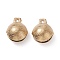 Brass Bell Pendants, Round with Tiger Face, Raw(Unplated), 31x27x19mm, Hole: 2mm
