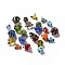 Handmade Bumpy Lampwork Beads, Mixed Shapes, Mixed Color, 9~14x9~15x7~11mm, Hole: 1.4~2mm, 24pcs/set