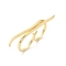 Brass Wire Open Cuff Rings, Cadmium Free & Lead Free, Double Rings, Real 18K Gold Plated, Inner Diameter: 17~17.5mm