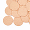 Spray Painted Iron Pendants, Flat Round, Sandy Brown, 35.5x1.5mm, Hole: 1mm