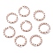 304 Stainless Steel Jump Rings, Open Jump Rings, Twisted, Rose Gold, 18 Gauge, 6x1mm, Inner Diameter: 4mm