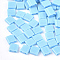 2-Hole Opaque Glass Seed Beads, Rectangle, Light Sky Blue, 5x4.5~5.5x2~2.5mm, Hole: 0.5~0.8mm