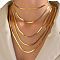 304 Stainless Steel Snake Chain Necklaces for Women, Golden, 4mm, 21.65 inch(55cm)
