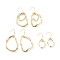 Alloy Twisted Ring Dangle Earring Sets, with 316 Surgical Stainless Steel Earring Hooks, Golden, 68mm and 45mm, Pin: 0.85mm, 3pairs/set