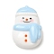 Christmas Theme Opaque Resin Cabochons, Cartoon Christmas Cabochons, Snowman, 25x18x8mm