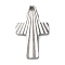 Non-Tarnish 304 Stainless Steel Pendants, Cross Charm, Stainless Steel Color, 22x13x1.9mm, Hole: 1.6mm