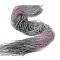 Transparent Gradient Color Glass Beads Strands, Faceted Round, Slate Gray & Orchid, 3x2.8mm, Hole: 0.9mm, about 123pcs/strand, 14.53''(36.9cm)