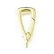 Brass Spring Gate Rings, Long-Lasting Plated, Lead Free & Cadmium Free, Rack Plating, Triangle Charm, Real 18K Gold Plated, 20x9x4mm, Hole: 2x1mm