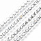 Electroplate Brass Rhinestone Strass Chains, Rhinestone Cup Chains, with Spool, Silver, Silver, SS6.5(2~2.1mm), 2~2.1mm, about 10yards/roll(9.14m/roll)