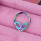 316L Stainless Steel Hoop Nose Rings, Rainbow Color, 8mm, Pin: 1.2mm