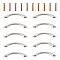 Zinc Alloy Drawer Handles, with Screws, for Home, Cabinet, Cupboard and Dresser, Platinum, 83x8x11mm, Hole: 3.5mm