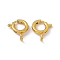 PVD Vacuum Plating 201 Stainless Steel Spring Ring Clasps, Real 18K Gold Plated, 8x2mm, Hole: 2.5mm