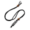 Nylon Braided Macrame Pouch Pendant Necklace Making, with Wooden Beads, Black, 17.01 inch(43.2cm)