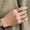 DIY fashionable stainless steel ring with non fading color, female niche high-end light luxury tagram style