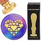 Brass Wax Seal Stamps with Wood Handle, for DIY Scrapbooking, Heart, 25mm